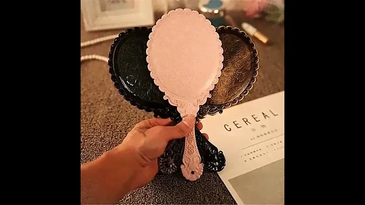 Vintage Carved Handheld Vanity Mirror Makeup Mirror SPA Salon Makeup Vanity Hand Mirror Handle Cosme