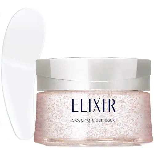Shiseido Elixir Whitening and Revitalizing Care Sleeping clear pack - Ночная отбеливающая гель-маска для лица, 105 гр.-0